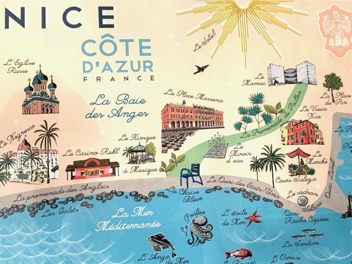 ApartHotel Riviera - Grimaldi Promenade des Anglais - Espace Victor Hugo - Charm&Quiet Superior Studio AC - Few minutes beach&Place Masséna Nizza Esterno foto